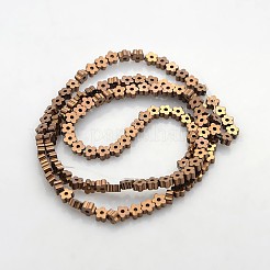 Electroplate Non-magnetic Synthetic Hematite Beads Strands&nbsp;G-J217D-04