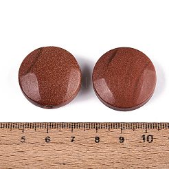 合成ゴールドストーンコインビーズ  フラットラウンド  25.5~26.5x11~12mm  穴：1.4~2mm&nbsp;G-Q601-36B