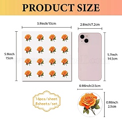 8 Sheets Plastic Waterproof Self-Adhesive Picture Stickers&nbsp;DIY-WH0428-078