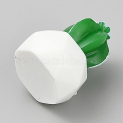 サボテンのミニチュア装飾品  マイクロランドスケープホームドールハウスアクセサリー  小道具の装飾のふりをする  ホワイト  24.5x33.5mm&nbsp;DJEW-CJC0005-02I