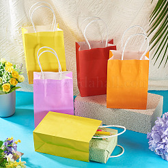 12Pcs 6 Colors Pure Color Kraft Paper Bags&nbsp;AJEW-TA0002-64A