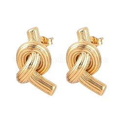 304ステンレススチールスタッドピアス  コント  ゴールドカラー  23x12mm&nbsp;EJEW-L317-01G-01