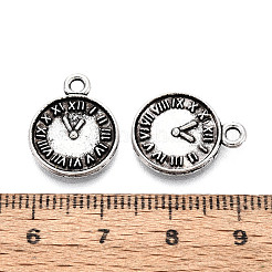 合金のチベット風チャーム  クロックのチャーム  アンティークシルバー  17x14x2mm  穴：1.8mm  約1219個/1000g&nbsp;TIBEP-T053-15AS
