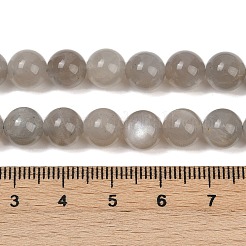 ナチュラル グレー ムーンストーン ビーズ 連売り  ラウンド  8~9mm  穴：0.8mm  約48個/連  15.43''（39.2センチメートル）&nbsp;G-G206-A01-8mm