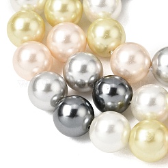 Baking Paint Pearlized Glass Pearl Round Bead Strands&nbsp;PEAR-H019-02D-16