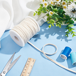 25m平綿中空コード  靴紐作り  洋服アクセサリー  プラスチックスプール付き  パパイヤホイップ  6~7.5x1mm  約27.34ヤード（25m）/ロール&nbsp;OCOR-BC0006-32A