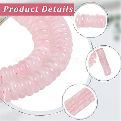 1 連売り天然ローズクォーツビーズ連売り  ロンデル  6~6.5x2~2.5mm  穴：1mm  約181~191個/連  15.16~15.35''（38.5~39.1センチメートル）&nbsp;G-PA0002-17