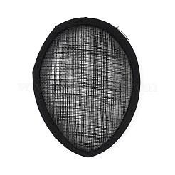 帽子用リネン ティアドロップ ファシネーター ハット ベース  ブラック  130x104.5x15mm&nbsp;AJEW-WH0283-54C