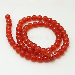 Natural Carnelian Bead Strands&nbsp;X-G-G338-10mm-01