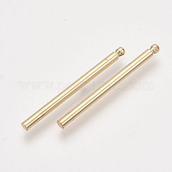 真鍮バーペンダント  コラム  18KGP本金メッキ  30x2mm  穴：0.8mm&nbsp;X-KK-S348-385C