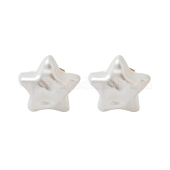 304 Stainless Steel Plastic Imitation Pearl Stud Earrings&nbsp;EJEW-R030-01G-03