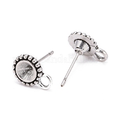 Tibetan Style Stud Earring Findings&nbsp;TIBE-A20145-AS-LF