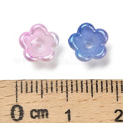 ABSプラスチックビーズキャップ  花  コーンフラワーブルー  8x8x4mm  穴：1.2mm&nbsp;KY-G034-01A