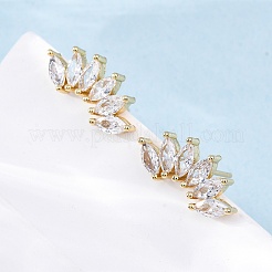 Horse Eye Sparkling Cubic Zirconia Stud Earrings for Her&nbsp;X-ZIRC-C025-25G