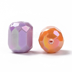不透明アクリル模造シェルビーズ  ファセットバレル  ミックスカラー  17~17.5x13~13.5x13~13.5mm  穴：2.5mm&nbsp;OACR-P011-06G