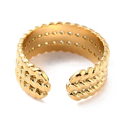 Ion Plating(IP) 304 Stainless Steel Finger Rings&nbsp;RJEW-L102-40G
