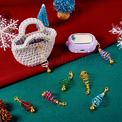 Christmas Tree Aluminum Wire & Alloy Pendant Decoration&nbsp;HJEW-TAC0053