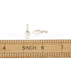 チベット風合金貼り付け用バチカン  葉  銀  21x8x6mm  穴：4x6mm&nbsp;PALLOY-TA0001-27