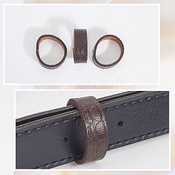 4 Sets Cowhide Belt Loop Keepers & Iron Findings&nbsp;FIND-GF0007-61A-01