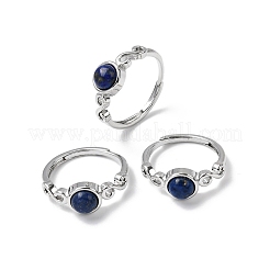 Natural Lapis Lazuli Finger Rings&nbsp;RJEW-A084-04P-10
