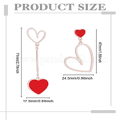 1 Pair Alloy Dangle Stud Earrings&nbsp;EJEW-LP0003-54RG-01