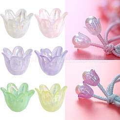 600Pcs 6 Colors Acrylic Bead Caps&nbsp;OACR-SP0001-59