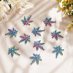 イオンプレーティング（IP）304ステンレスペンダント  ライオンヘッド  虹色  25x20x3.5mm  穴：2.5mm  10個/箱&nbsp;STAS-UN0038-53