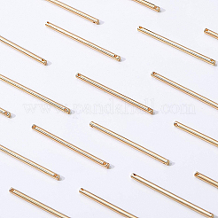 真鍮製リンクコネクター  バー  18KGP本金メッキ  35x2mm  穴：1mm  20個/箱&nbsp;KK-BC0006-52G