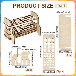 MDF ペイントブラシオーガナイザーホルダー  バリーウッド  18x8x11cm&nbsp;ODIS-WH0106-21