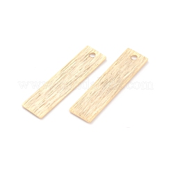 真鍮チャーム  カドミウムフリー＆鉛フリー  長持ちメッキ  長方形  24KGP本金メッキ  20x5x0.5mm  穴：1.2mm&nbsp;KK-O139-02G