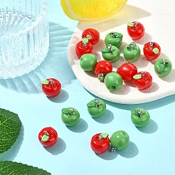 10Pcs Apple Resin Charms&nbsp;RESI-YW0005-26A
