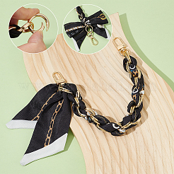 2Pcs 2 Styles Polyester Alloy Bag Extension Chains&nbsp;HJEW-AR0005-17