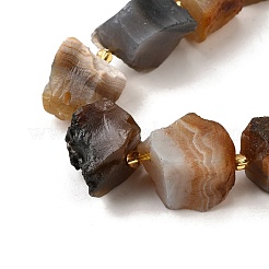 Raw Rough Natural Grey Agate Beads Strands&nbsp;G-Z087-B20