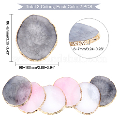 6Pcs 3 Colors Oval Resin Palette&nbsp;MRMJ-PH0001-60