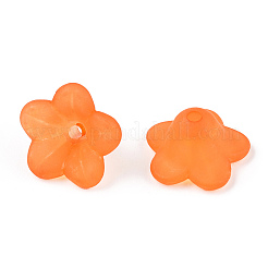 透明なアクリルビーズ  花  艶消し  サンゴ  12x7mm  穴：1mm  約2050個/500g&nbsp;PL554-07-A