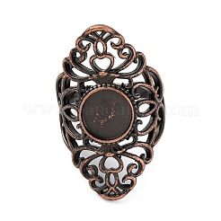 Brass Open Cuff Ring Components&nbsp;KK-U074-13R