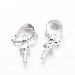 真鍮ヒートンキャップペンダント  片穴パーツ用  ミックスカラー  7x4.5x3mm  穴：4x3.5mm  ピン：1mm&nbsp;KK-L134-03