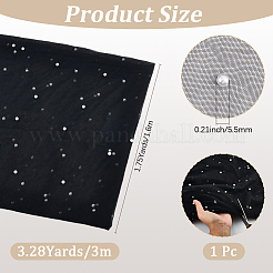 Polyester with Plastic Pearl Fabric&nbsp;AJEW-WH20006-271