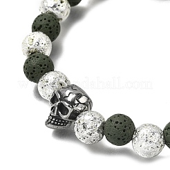 Halloween Electroplate Natural Lava Rock Bracelets&nbsp;BJEW-JB12332-02