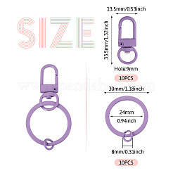 10Pcs Zinc Alloy Baking Paint Swivel Snap Hooks Clasps&nbsp;FIND-TADJ0001-27H