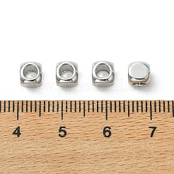 シェグレイスの真鍮ビーズ  カドミウムフリー＆ニッケルフリー＆鉛フリー  キューブ  プラチナメッキ  5x5x5mm  穴：3mm&nbsp;XGRPCN993-228P