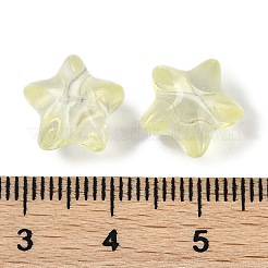 透明なアクリルビーズ  スター  淡いチソウ  11.5x10mm  穴：2mm&nbsp;TACR-U008-04D