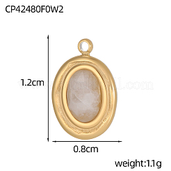 Natural Mixed Stone Oval Charms&nbsp;G-OY001-01G