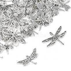 50Pcs 7 Styles Tibetan Style Alloy Dragonfly Pendants&nbsp;TIBEP-FS0001-43