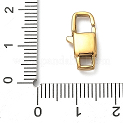 304ステンレススチール製ロブスタークロウ留め金  イオンプレーティング（ip）  長方形  ゴールドカラー  16x8x4mm  穴：3x2.5mm&nbsp;A-STAS-K167-03A-G