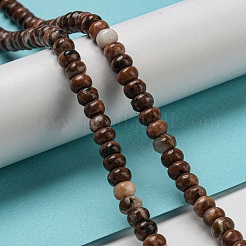 天然碧玉ビーズ連売り  ロンデル  5.5~6.5x3.5~4mm  穴：0.8mm  約96~97個/連  14.96~15.39''（38~39.1センチメートル）&nbsp;G-H305-A01-01