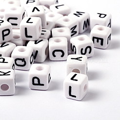 Acrylic Horizontal Hole Letter Beads&nbsp;PL37C9447