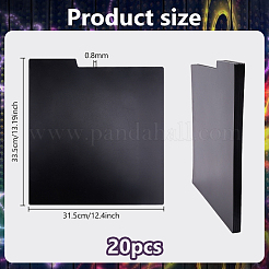 PVC ビニールレコード仕切り  アルバム CD DVD メディア本棚収納用オーガナイザー  ブラック  335x315x0.8mm&nbsp;AJEW-WH0596-117B