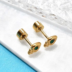 Ion Plating(IP) 304 Stainless Steel Carrot Stud Earrings&nbsp;EJEW-A118-20G-01