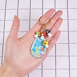 55Pcs 11 Style Mushroom Handmade Lampwork Beads&nbsp;LAMP-SZ0001-14